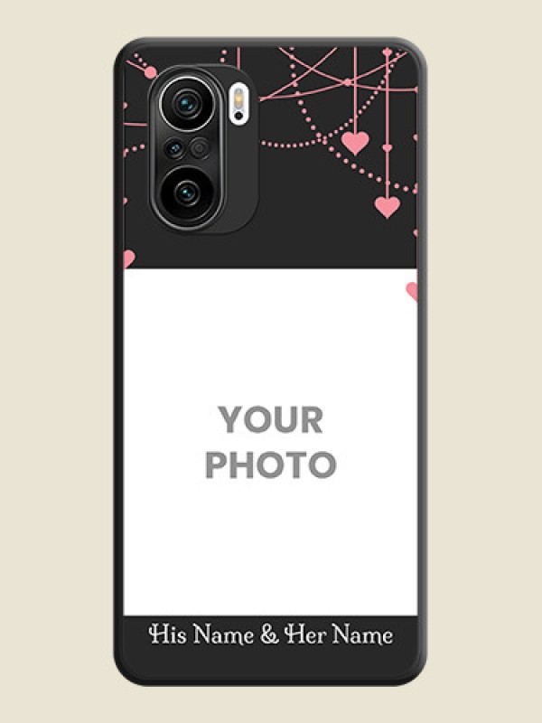 Custom Pink Love Hangings with Text on Space Black Custom Soft Matte Back Cover - Mi 11X Pro - alternate view