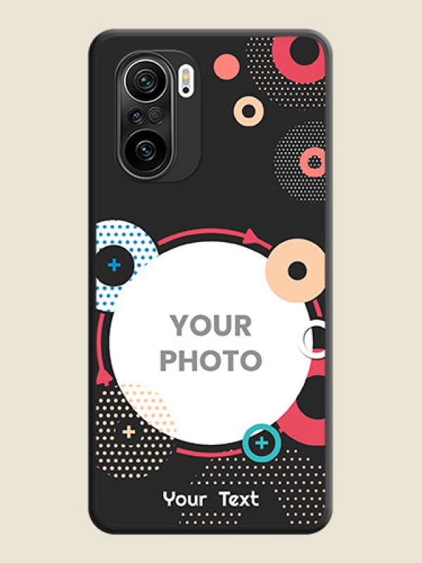 Custom Multicoloured Round Image on Personalised Space Black Soft Matte Cases - Mi 11X Pro - alternate view