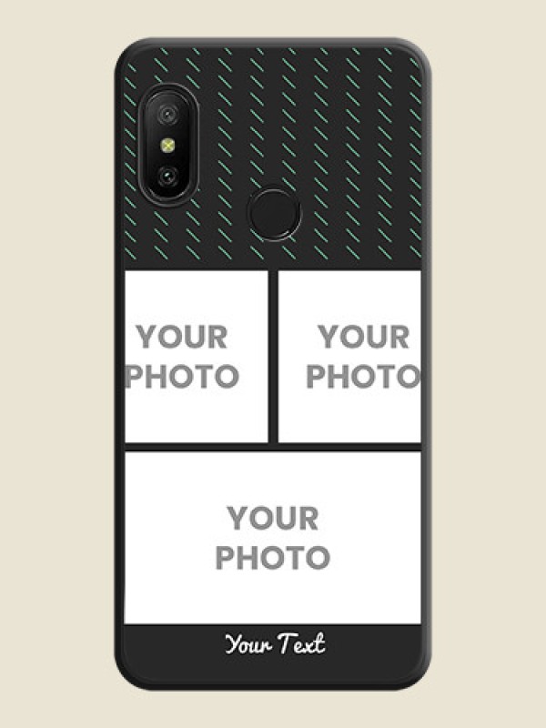 Custom Cross Dotted Pattern with 2 Image Holder  on Personalised Space Black Soft Matte Cases - Mi A2 Lite - alternate view