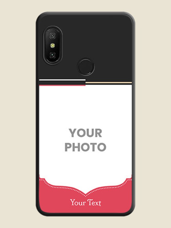 Custom Classic Plain Design with Name on Photo on Space Black Soft Matte Phone Cover - Mi A2 Lite - alternate view
