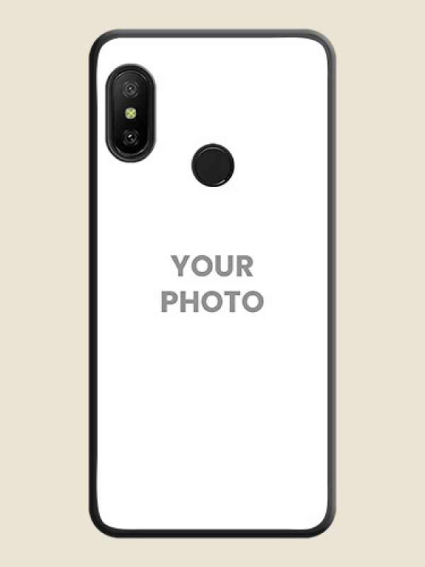 Custom Full Single Pic Upload On Space Black Personalized Soft Matte Phone Covers -Xiaomi Mi A2 Lite - alternate view