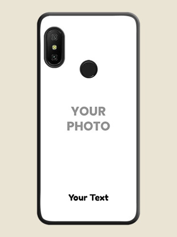 Custom Full Single Pic Upload With Text On Space Black Personalized Soft Matte Phone Covers -Xiaomi Mi A2 Lite - alternate view