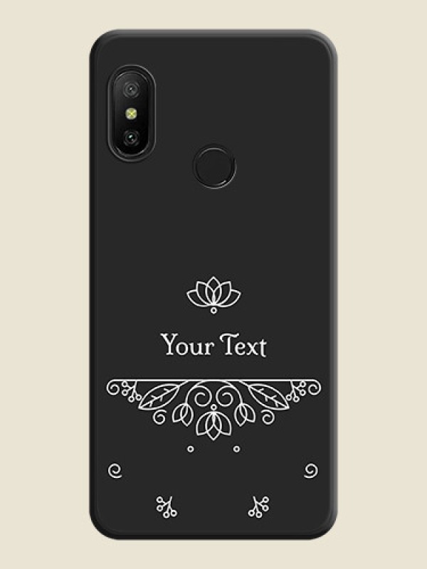 Custom Lotus Garden Custom Text On Space Black Personalized Soft Matte Phone Covers -Xiaomi Mi A2 Lite - alternate view