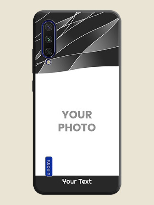Custom Mixed Wave Lines - Photo on Space Black Soft Matte Mobile Cover - Mi A3 - alternate view