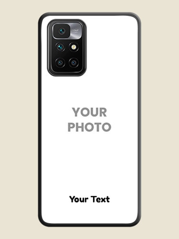 Custom Full Single Pic Upload With Text On Space Black Personalized Soft Matte Phone Covers -Xiaomi Redmi 10 Prime 2022 - alternate view