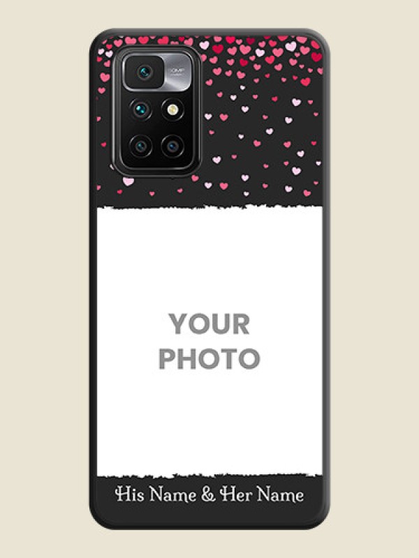 Custom Fall in Love with Your Partner on Photo on Space Black Soft Matte Phone Cover - Xiaomi Redmi 10 Prime - alternate view