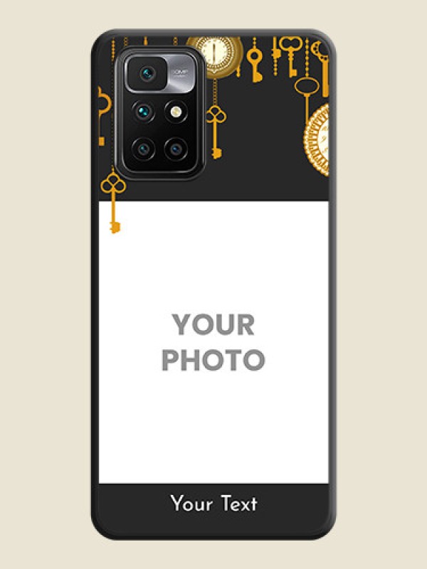 Custom Decorative Design with Text on Space Black Custom Soft Matte Back Cover - Xiaomi Redmi 10 Prime - alternate view