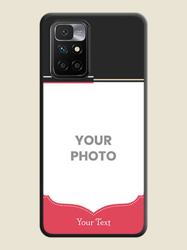 Custom Classic Plain Design with Name on Photo on Space Black Soft Matte Phone Cover - Xiaomi Redmi 10 Prime - alternate view