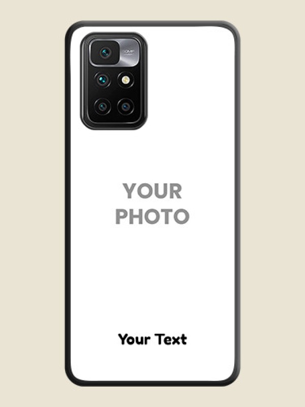 Custom Full Single Pic Upload With Text On Space Black Personalized Soft Matte Phone Covers -Xiaomi Redmi 10 Prime - alternate view