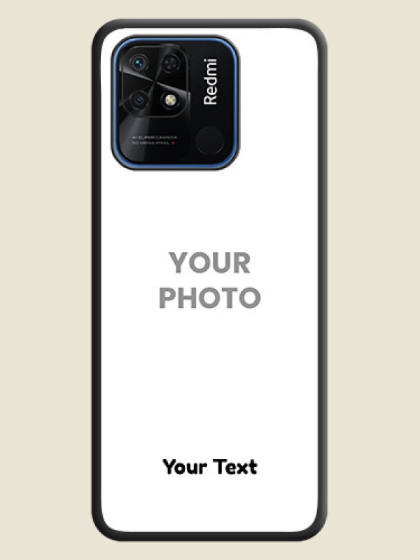 Custom Full Single Pic Upload With Text On Space Black Personalized Soft Matte Phone Covers -Xiaomi Redmi 10 - alternate view