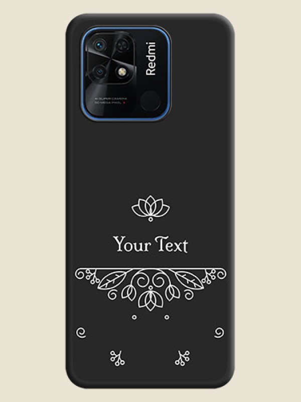 Custom Lotus Garden Custom Text On Space Black Personalized Soft Matte Phone Covers -Xiaomi Redmi 10 - alternate view