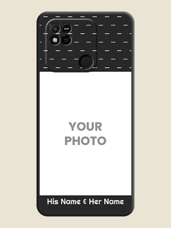 Custom Line Pattern Design with Text on Space Black Custom Soft Matte Phone Back Cover - Xiaomi Redmi 10A Sport - alternate view