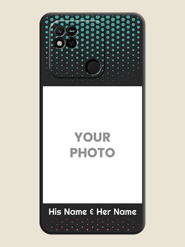 Custom Faded Dots with Grunge Photo Frame and Text on Space Black Custom Soft Matte Phone Cases - Xiaomi Redmi 10A Sport - alternate view