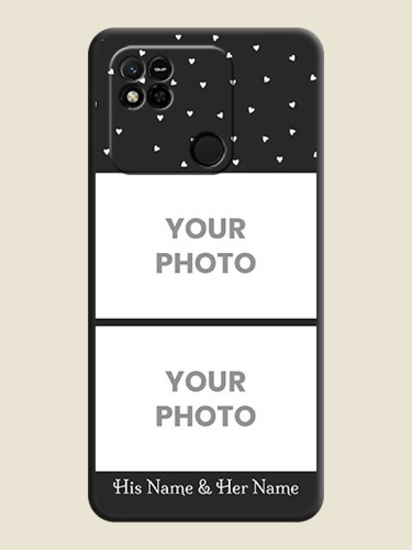Custom Miniature Love Symbols with Name on Space Black Custom Soft Matte Back Cover - Xiaomi Redmi 10A - alternate view