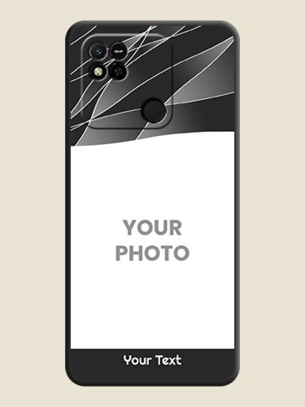 Custom Mixed Wave Lines on Photo on Space Black Soft Matte Mobile Cover - Xiaomi Redmi 10A - alternate view