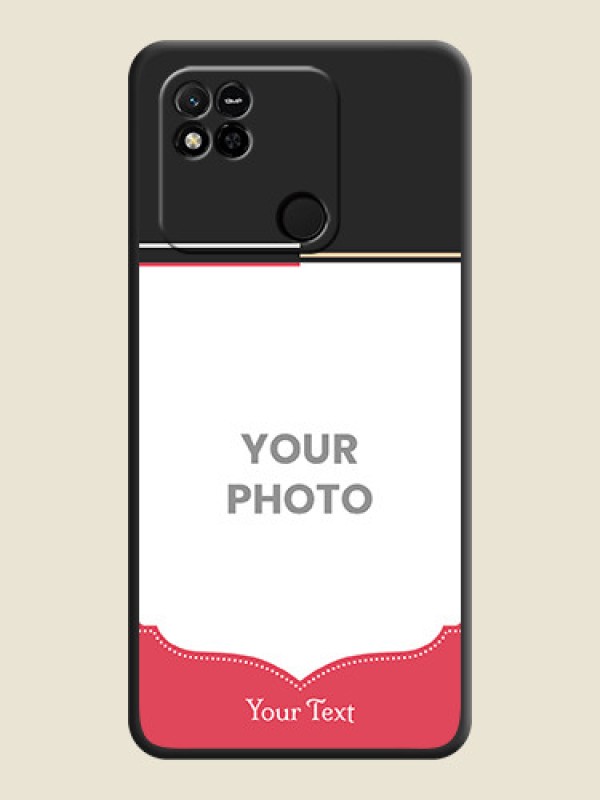 Custom Classic Plain Design with Name on Photo on Space Black Soft Matte Phone Cover - Xiaomi Redmi 10A - alternate view