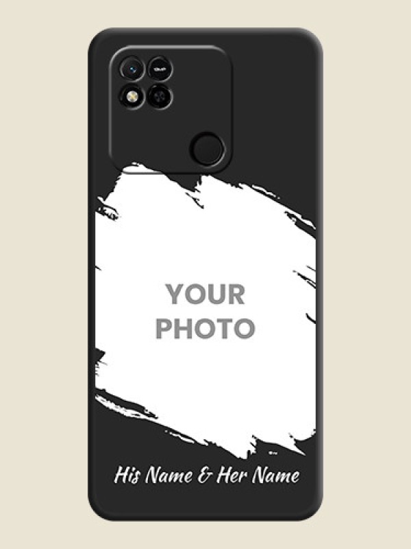 Custom Grunge Brush Strokes on Photo on Space Black Soft Matte Back Cover - Xiaomi Redmi 10A - alternate view