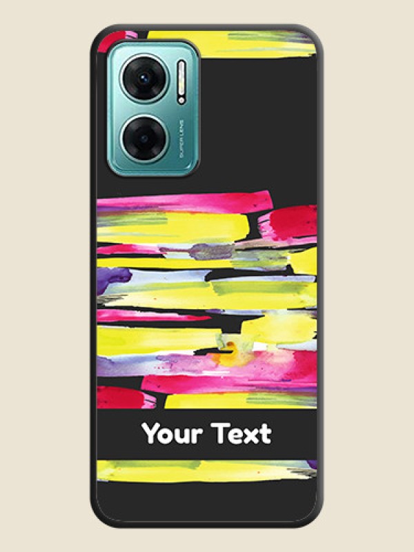 Custom Brush Coloured on Space Black Personalized Soft Matte Phone Covers - Xiaomi Redmi 11 Prime 5G - alternate view
