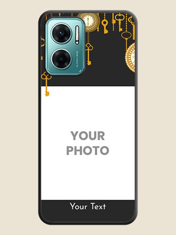 Custom Decorative Design with Text on Space Black Custom Soft Matte Back Cover - Xiaomi Redmi 11 Prime 5G - alternate view