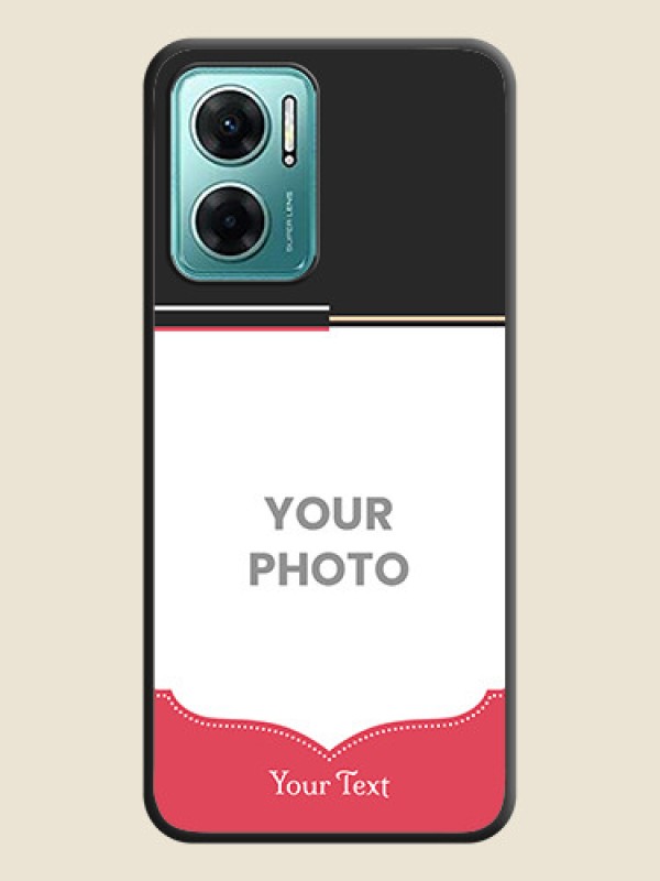 Custom Classic Plain Design with Name on Photo on Space Black Soft Matte Phone Cover - Xiaomi Redmi 11 Prime 5G - alternate view