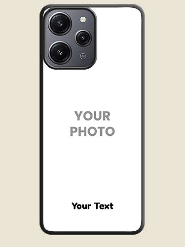 Custom Full Single Pic Upload With Text On Space Black Personalized Soft Matte Phone Covers - Redmi 12 4G - alternate view