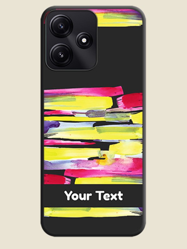 Custom Brush Coloured on Space Black Personalized Soft Matte Phone Covers - Redmi 12 5G - alternate view