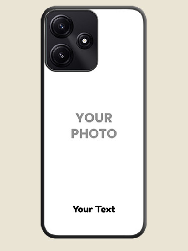 Custom Full Single Pic Upload With Text On Space Black Personalized Soft Matte Phone Covers - Redmi 12 5G - alternate view