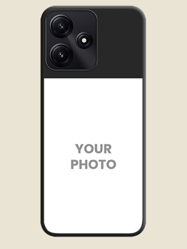 Custom Image Upload With Space Black Color On Custom Soft Matte Mobile Back Cover - Xiaomi Redmi 12 5G - alternate view
