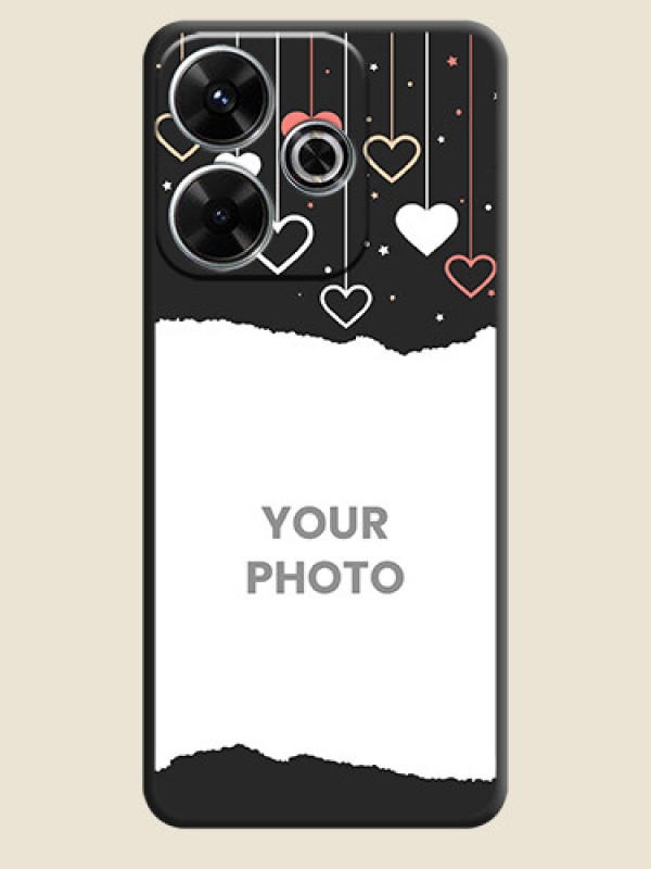 Custom Love Hangings with Splash Wave Picture On Space Black Custom Soft Matte Mobile Back Cover - Xiaomi Redmi 13 5G - alternate view