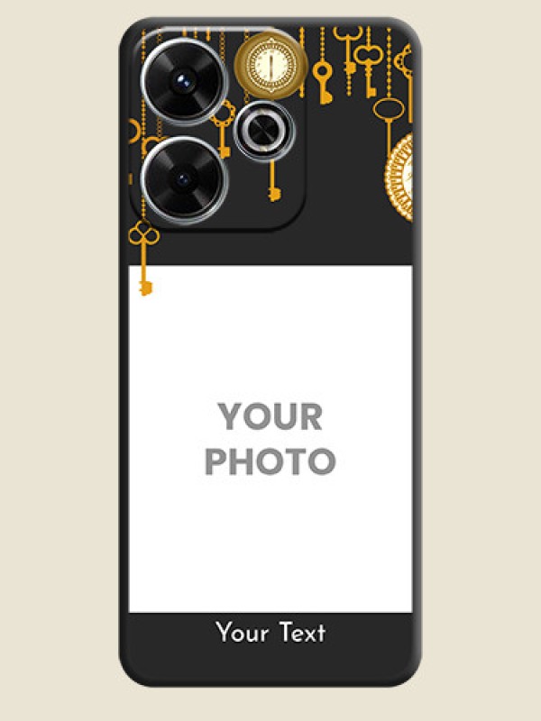 Custom Decorative Design with Text On Space Black Custom Soft Matte Mobile Back Cover - Xiaomi Redmi 13 5G - alternate view