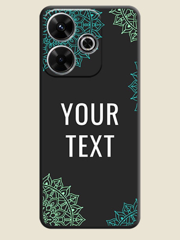 Custom Your Name with Floral Design On Space Black Custom Soft Matte Mobile Back Cover - Xiaomi Redmi 13 5G - alternate view