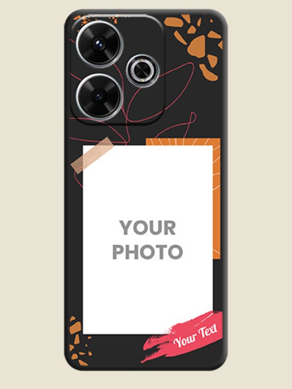 Custom Orange Photo Frame On Space Black Custom Soft Matte Mobile Back Cover - Xiaomi Redmi 13 5G - alternate view