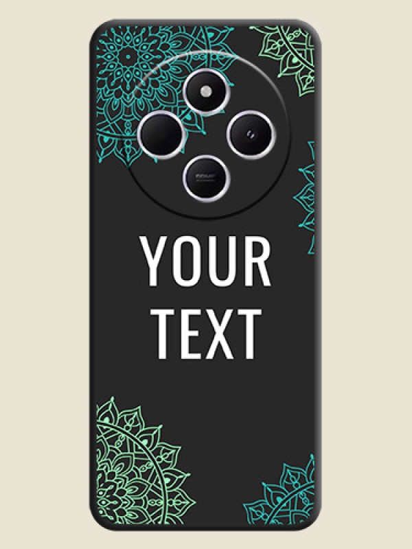 Custom Your Name with Floral Design On Space Black Custom Soft Matte Mobile Back Cover - Redmi 14c 5G - alternate view