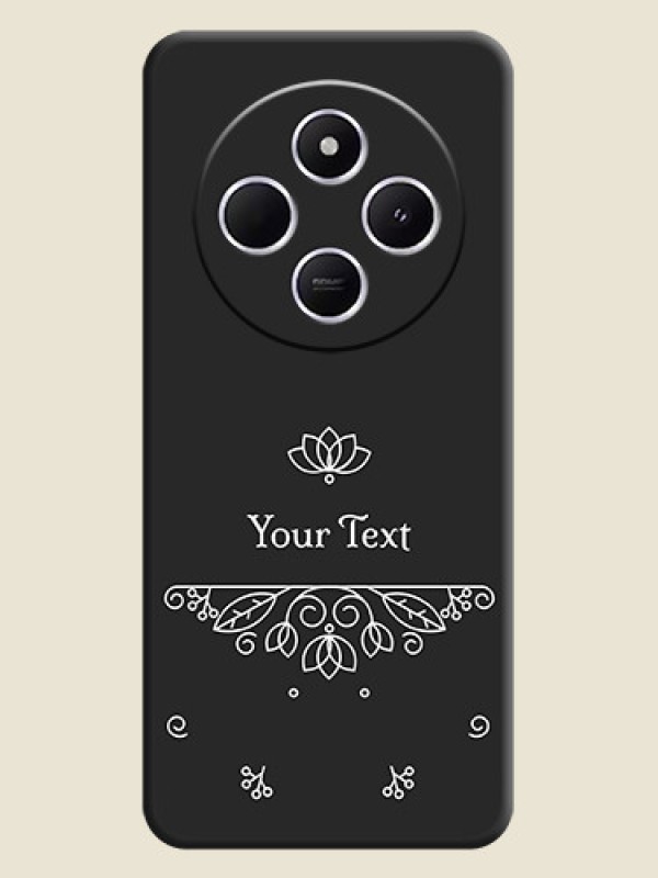 Custom Lotus Garden Custom Text On Space Black Custom Soft Matte Mobile Back Cover - Redmi 14c 5G - alternate view