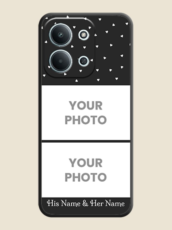 Custom Miniature Love Symbols with Name On Space Black Custom Soft Matte Mobile Back Cover - Xiaomi Redmi 15C 5G - alternate view