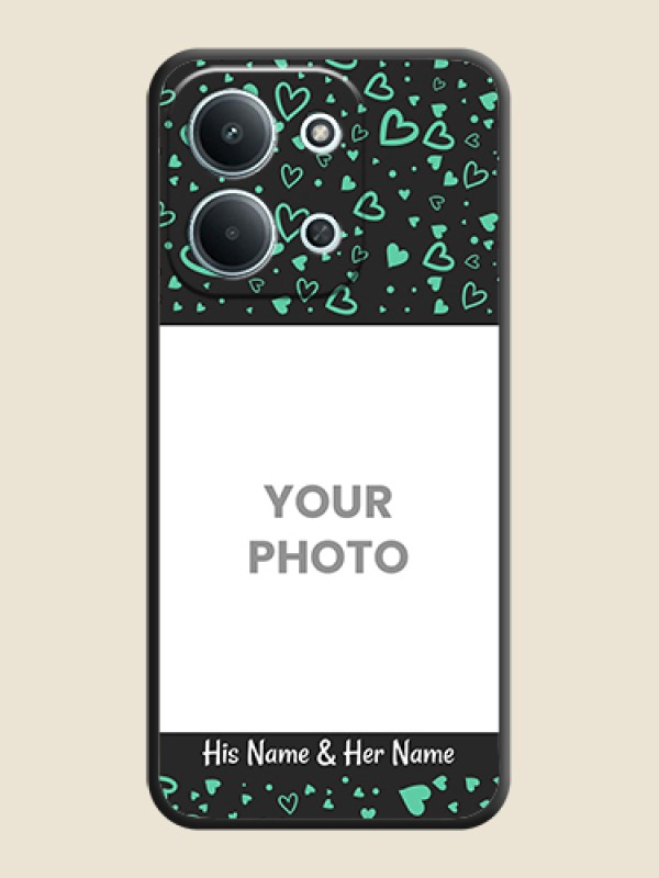 Custom Sea Green Indefinite Love Pattern on Photo On Space Black Custom Soft Matte Mobile Back Cover - Xiaomi Redmi 15C 5G - alternate view