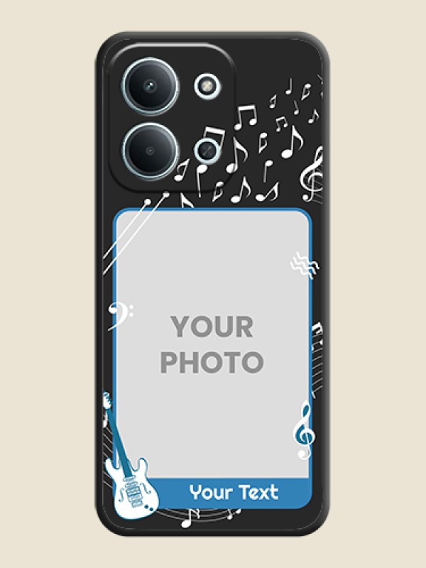 Custom Musical Theme Design with Text on Photo On Space Black Custom Soft Matte Mobile Back Cover - Xiaomi Redmi 15C 5G - alternate view