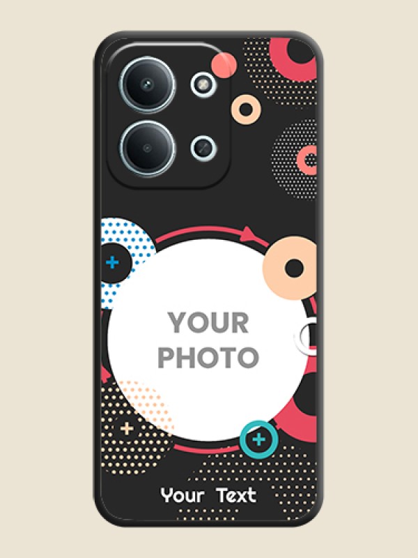 Custom Multicoloured Round Image On Space Black Custom Soft Matte Mobile Back Cover - Xiaomi Redmi 15C 5G - alternate view
