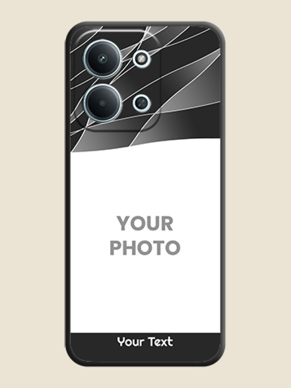 Custom Mixed Wave Lines on Photo On Space Black Custom Soft Matte Mobile Back Cover - Xiaomi Redmi 15C 5G - alternate view