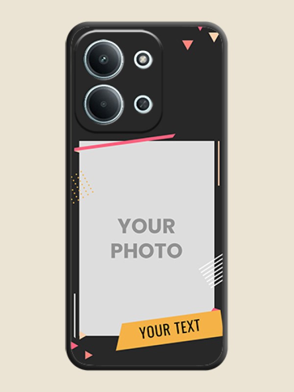 Custom Photo Frame with Triangle Small Dots on Photo On Space Black Custom Soft Matte Mobile Back Cover - Xiaomi Redmi 15C 5G - alternate view