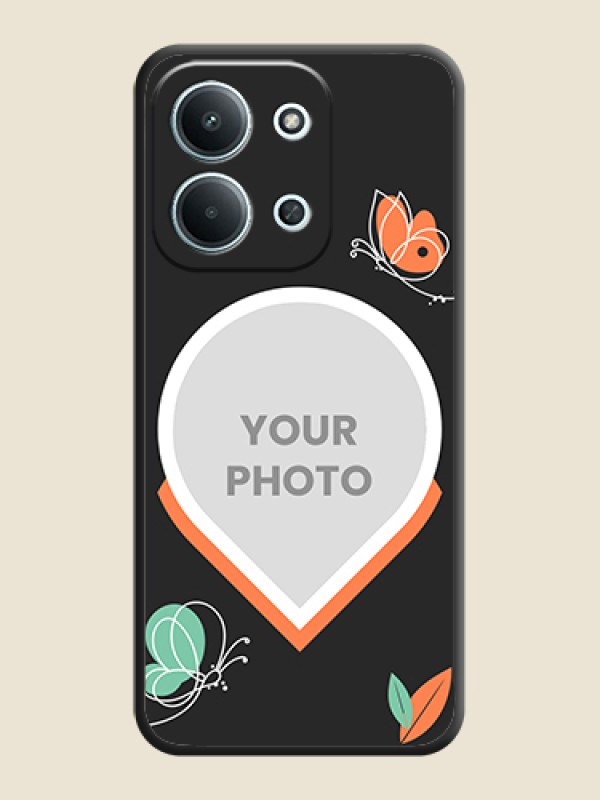Custom Upload Pic With Simple Butterly Design On Space Black Custom Soft Matte Mobile Back Cover - Xiaomi Redmi 15C 5G - alternate view