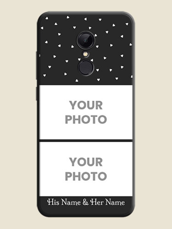 Custom Miniature Love Symbols with Name on Space Black Custom Soft Matte Back Cover - Redmi 5 - alternate view