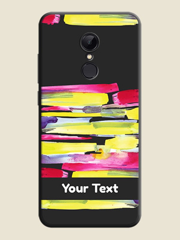 Custom Brush Coloured on Space Black Personalized Soft Matte Phone Covers - Redmi 5 - alternate view