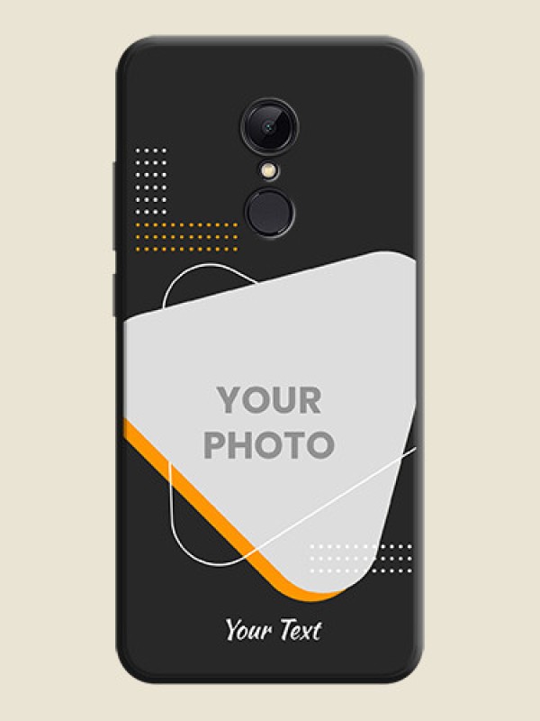 Custom Yellow Triangle - Photo on Space Black Soft Matte Phone Cover - Redmi 5 - alternate view