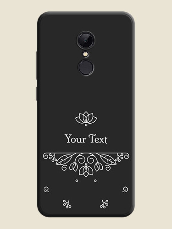Custom Lotus Garden Custom Text On Space Black Personalized Soft Matte Phone Covers -Xiaomi Redmi 5 - alternate view