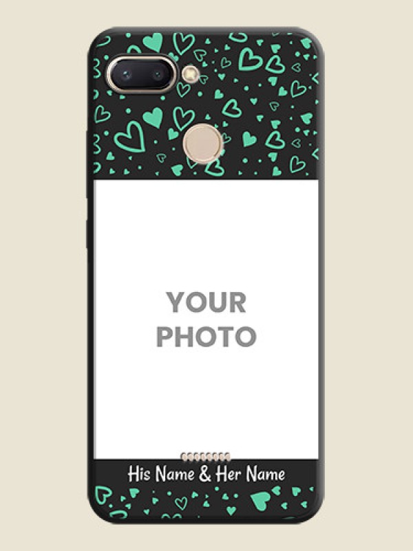 Custom Sea Green Indefinite Love Pattern - Photo on Space Black Soft Matte Mobile Cover - Redmi 6 - alternate view