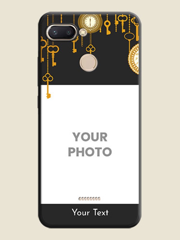 Custom Decorative Design with Text on Space Black Custom Soft Matte Back Cover - Redmi 6 - alternate view