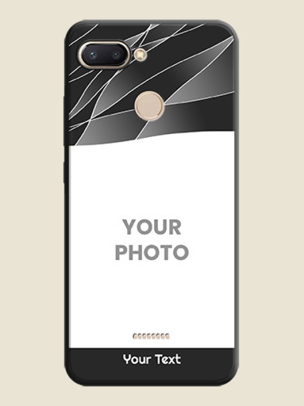 Custom Mixed Wave Lines - Photo on Space Black Soft Matte Mobile Cover - Redmi 6 - alternate view
