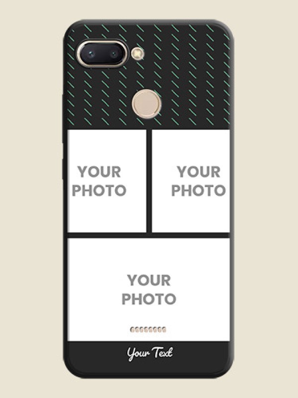 Custom Cross Dotted Pattern with 2 Image Holder  on Personalised Space Black Soft Matte Cases - Redmi 6 - alternate view