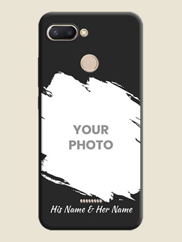Custom Grunge Brush Strokes - Photo on Space Black Soft Matte Back Cover - Redmi 6 - alternate view